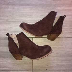 Torrid brown v cut booties